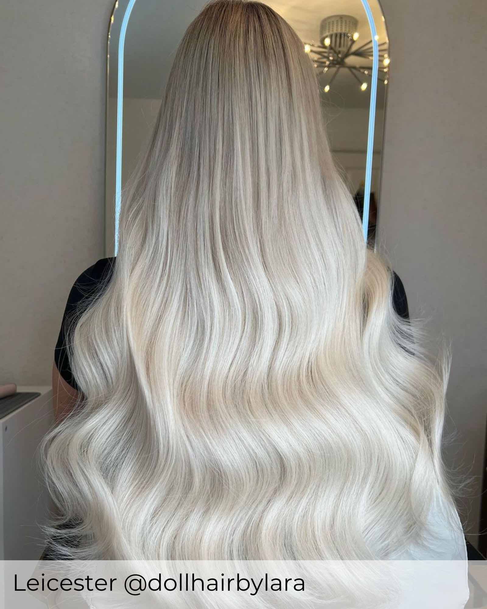 #60A Angel Blonde Pre-bonded Hair Extensions - Image 2