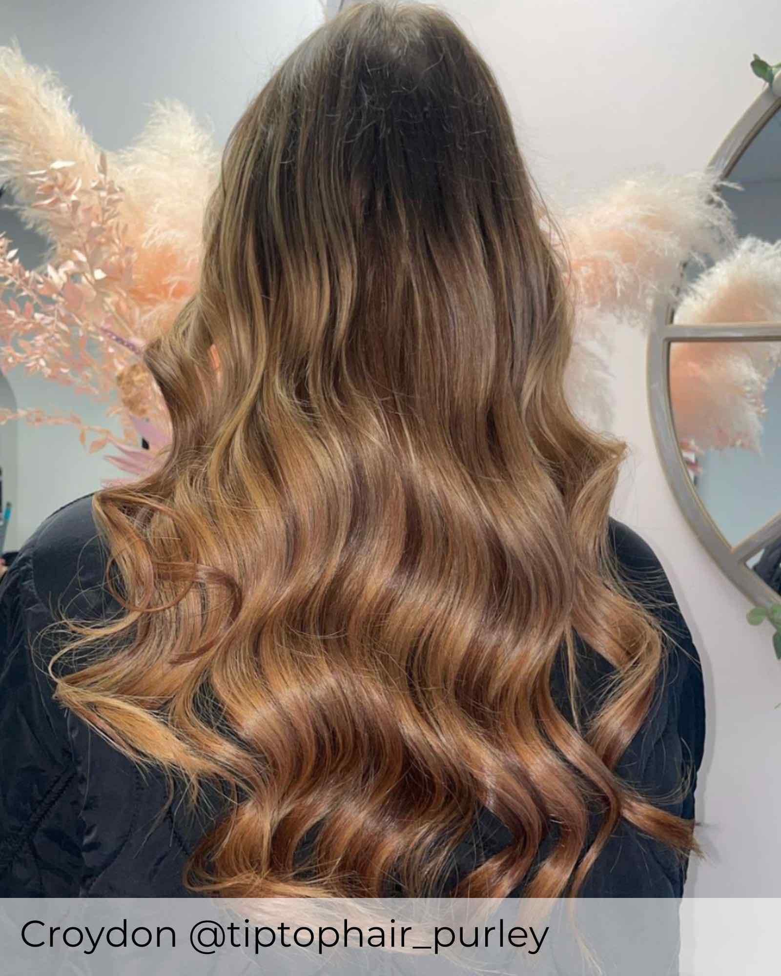 #T4P4/14 Caramel Cappuccino Nano Ring Hair Extensions - Image 2
