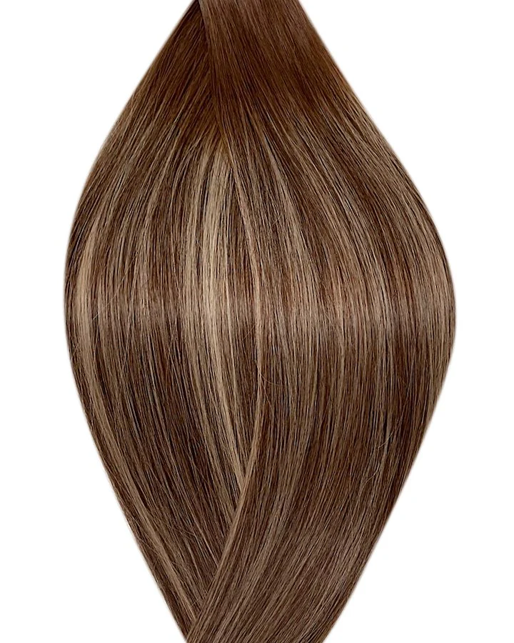 #T4P4/22 Morning Coffee Nano Ring Hair Extensions