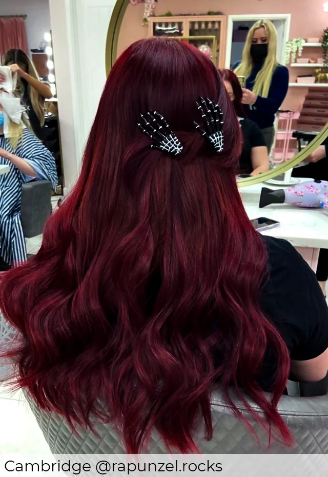 #99J Deep Aubergine Pre-bonded Hair Extensions - Image 2