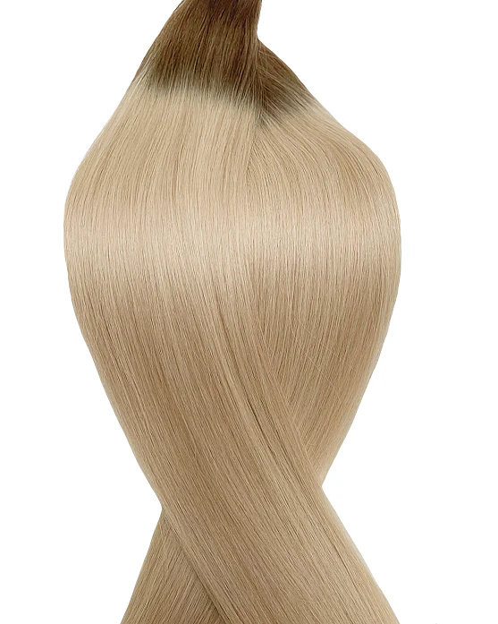 #T7/60B Iced Tea Flat Weave Hair Extensions