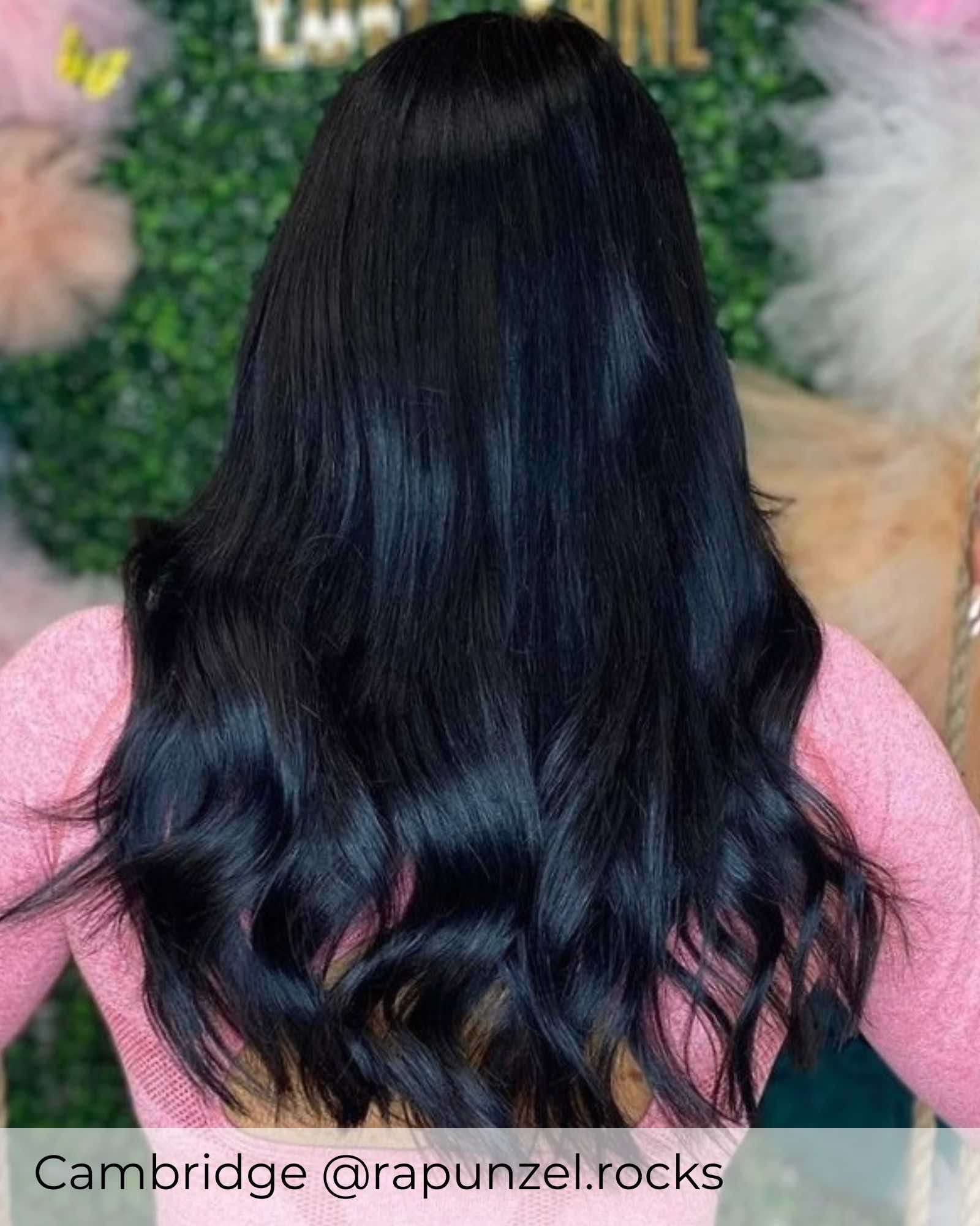#1 Jet Black Tape Weft Hair Extensions - Image 2