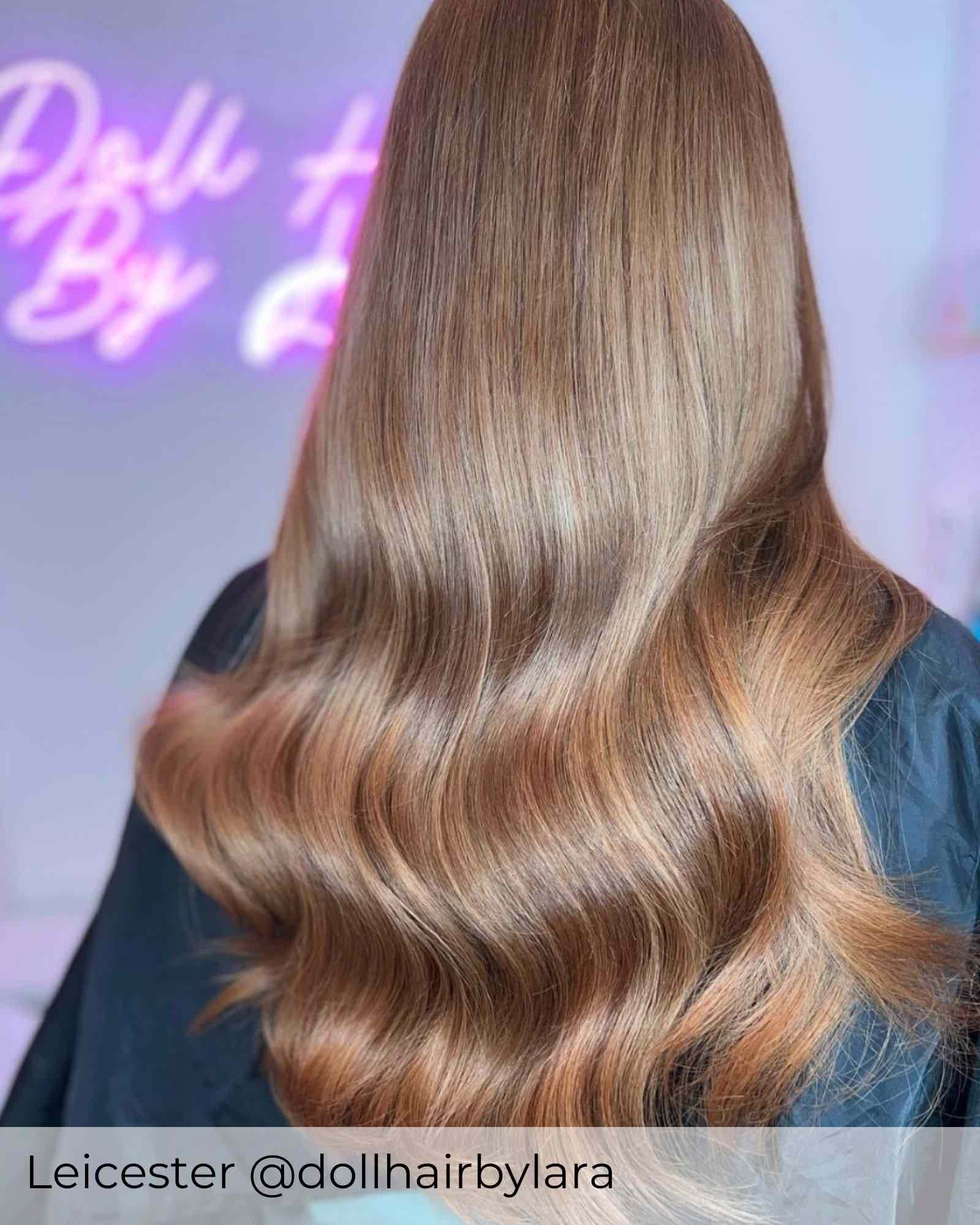 #6 Rich Praline Nano Ring Hair Extensions - Image 2