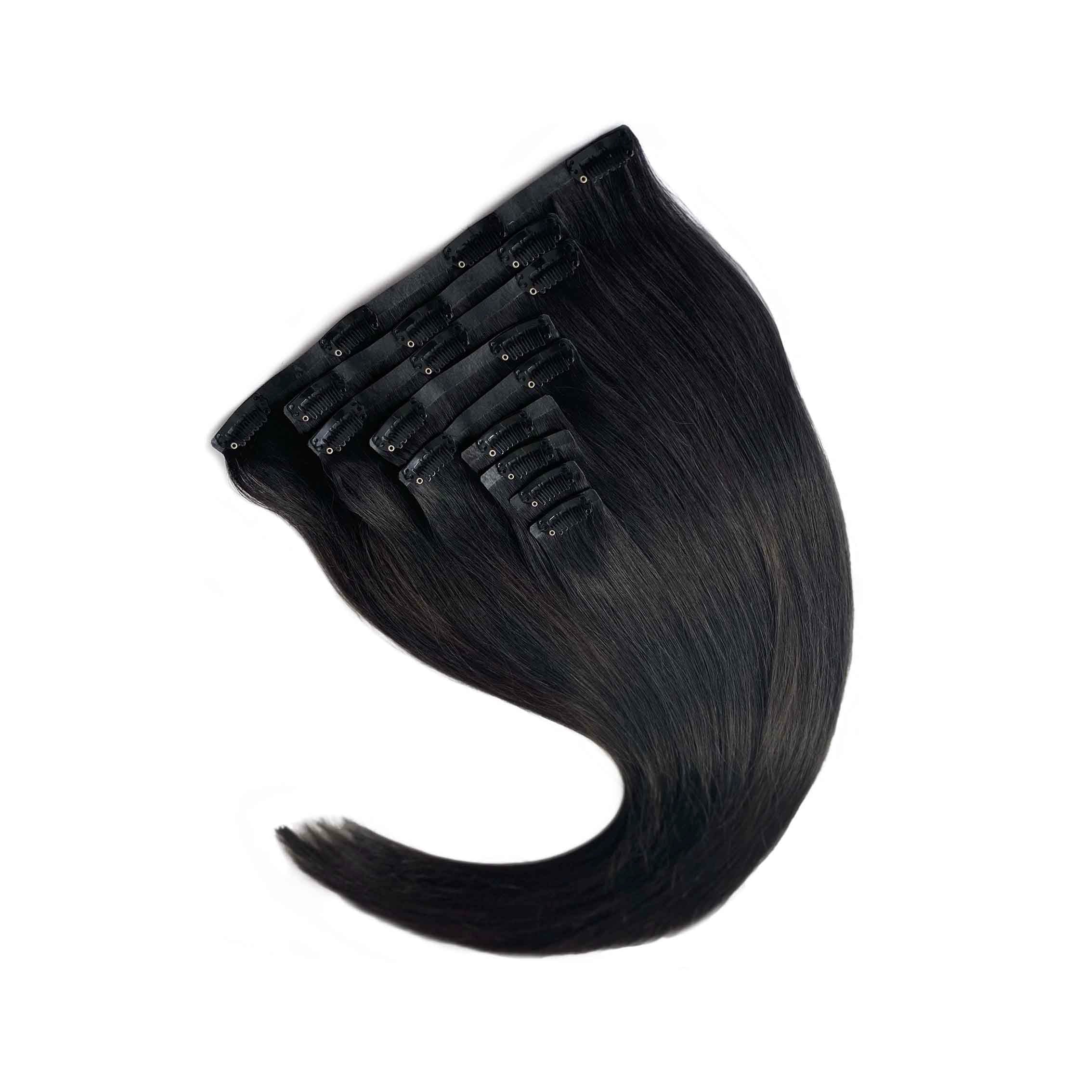 #M18/60B Scandinavian Blonde Seamless Clip in Hair Extensions - Image 3